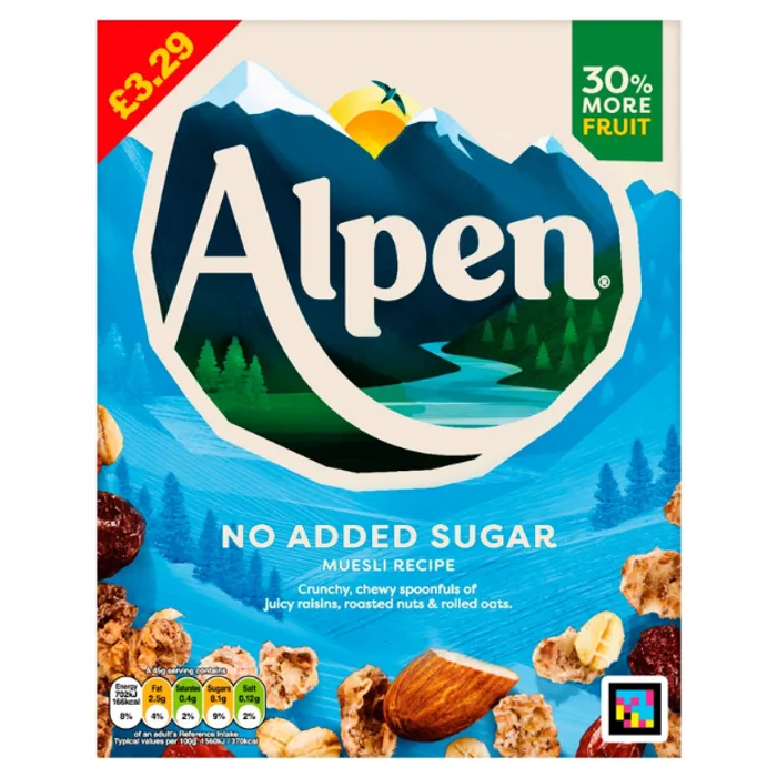 Alpen No Added Sugar PMP 3.29 550g
