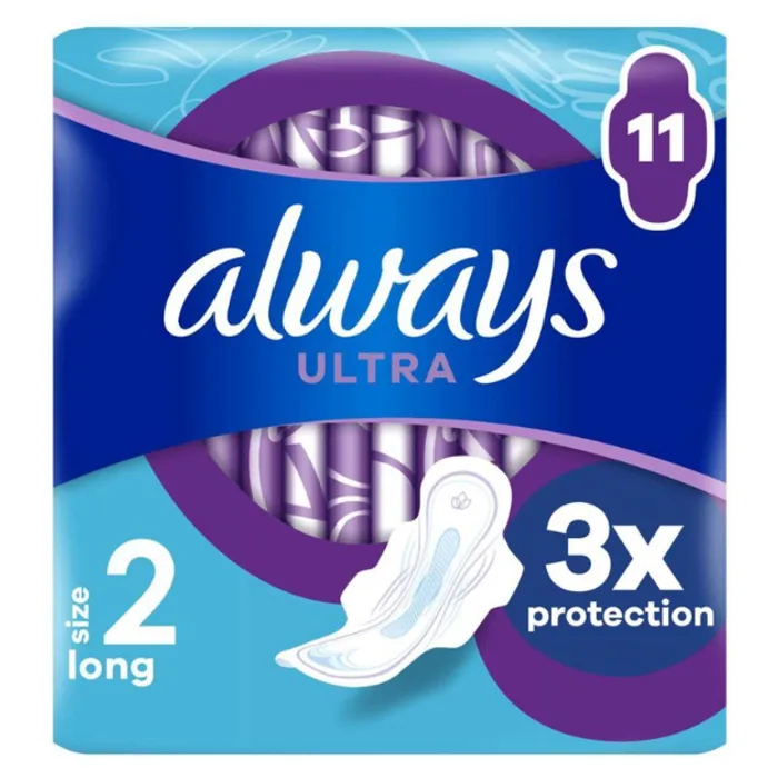 Always Ultra Long Wings Size 2 11pcs