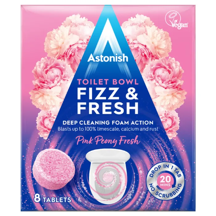 Astonish Toilet Bowl Fizz&Fresh Tabs Pink 8's