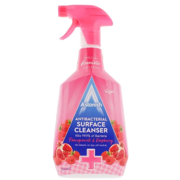 Astonish Trigger Spray Aromatic Surface Cleanser AntiBac Pomegranate & Raspberry 750ml
