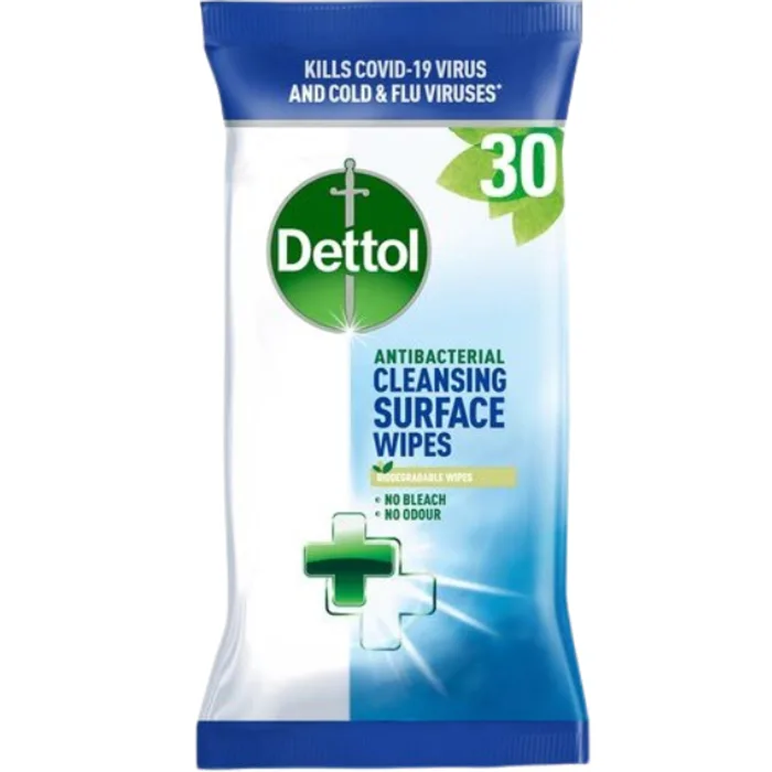 Dettol Antibacterial Surface Cleaning Wipes Large 30s