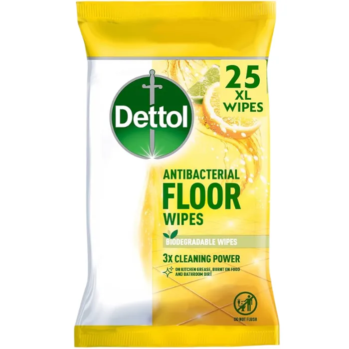 Dettol Citrus Floor Wipes 25s