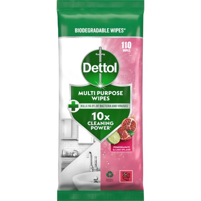 Dettol Wipes Pomegranate 110s