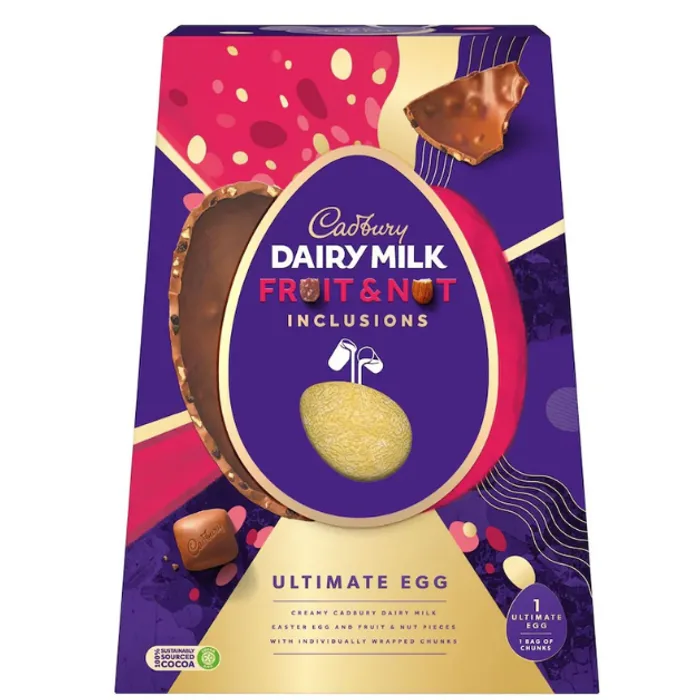Easter Cadbury Dairy Milk Fruit & Nut Inclusions Ultimate Egg 398G