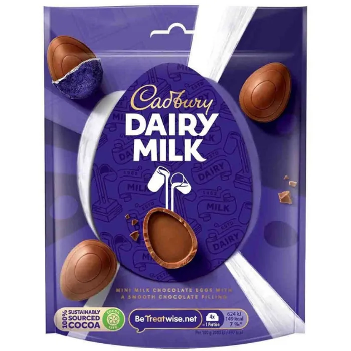 Easter Cadbury Dairy Milk Mini Filled Eggs Bag 77G