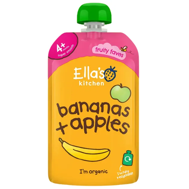 Ellas Kitchen Stage 1 Apples & Bananas 120g