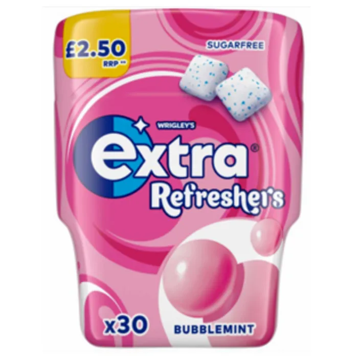 Extra Refreshers Bubblemint Tubs PMP ?2.50 30pcs