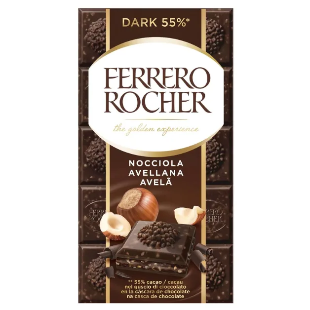 Ferrero Rocher Tablets Dark Hazelnut 90G