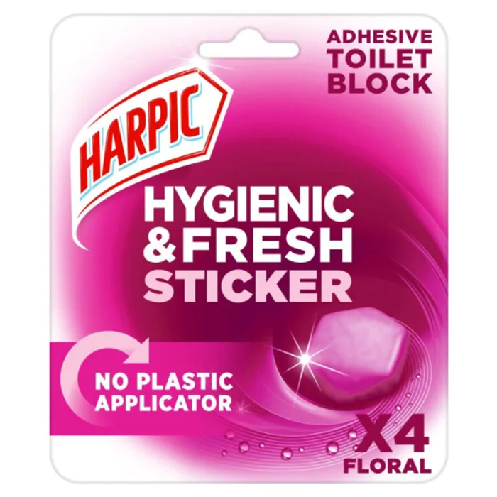 Harpic Hygienic & Fresh Sticker Toilet Block Floral 12g