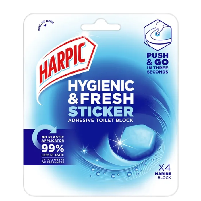 Harpic Hygienic & Fresh Sticker Toilet Block Marine 12g