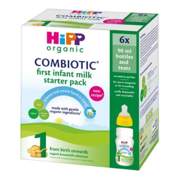 HiPP Organic 1 First Infant Baby Milk Ready to feed Starter pack from birth 90ml