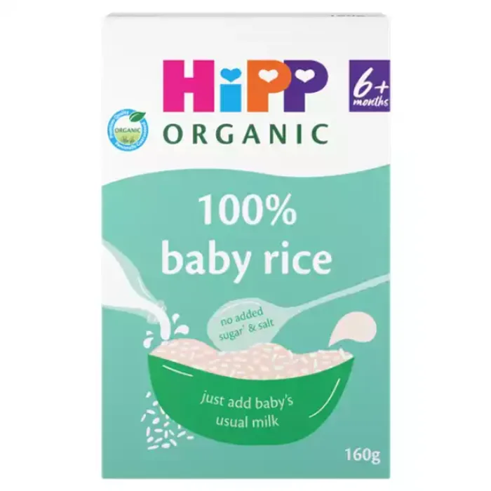 Hipp Organic 100% Baby Rice 4+ Months 160g, H1