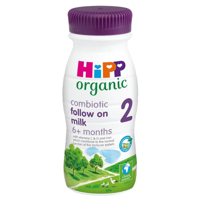 Hipp Organic 2 Follow On Baby Milk Ready To Feed Bottle From 6 Months 200ml, H1