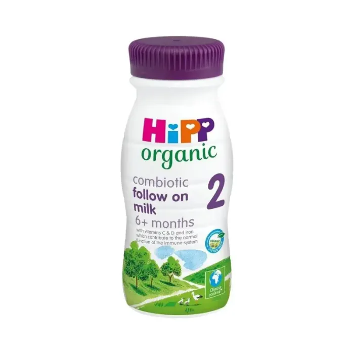 Hipp Organic 2 Follow On Baby Milk Ready To Feed Bottle From 6 Months 200ml