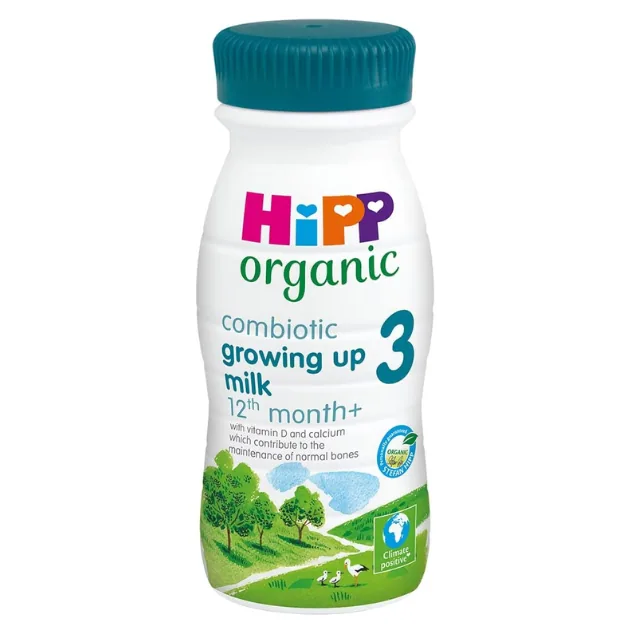 Hipp Organic 3 Growing Up Baby Milk Ready To Feed Bottle From 1 Year Onwards 200ml – H1
