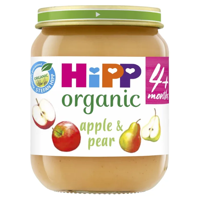 Hipp Organic Apple And Pear Baby Food Jar 4+ Months 125g, H1