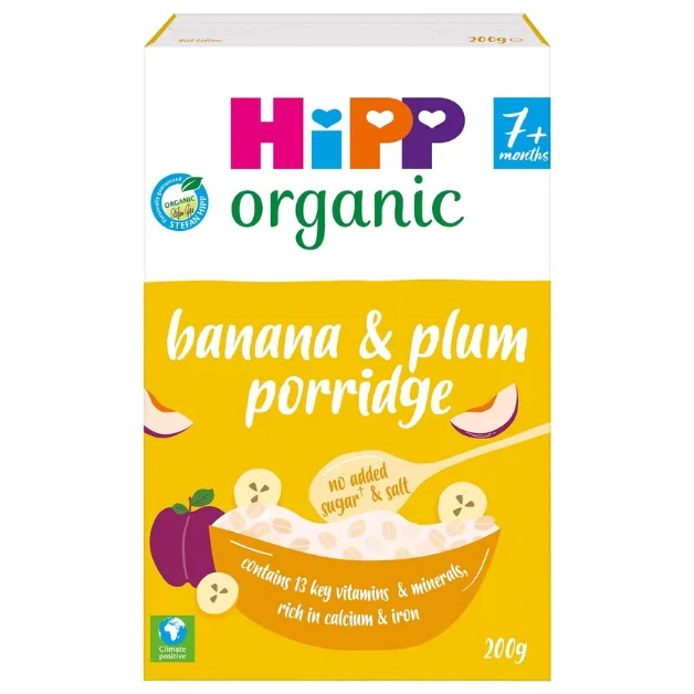 HiPP Organic Banana & Plum Porridge 7+ Months 200g