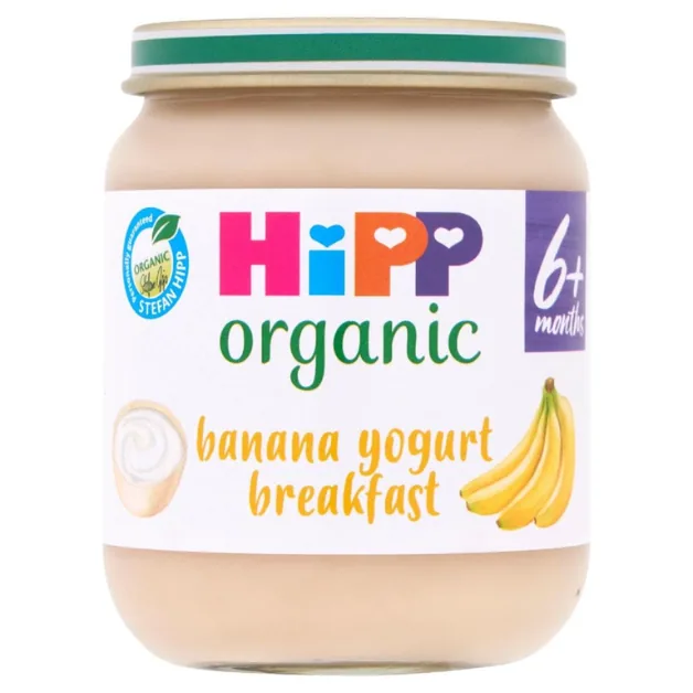 Hipp Organic Banana Yogurt Breakfast Baby Food Jar 6+ Months 125g – H1