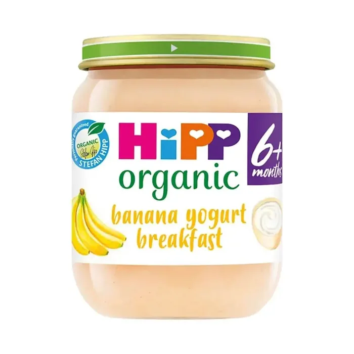 Hipp Organic Banana Yogurt Breakfast Baby Food Jar 6+ Months 125g