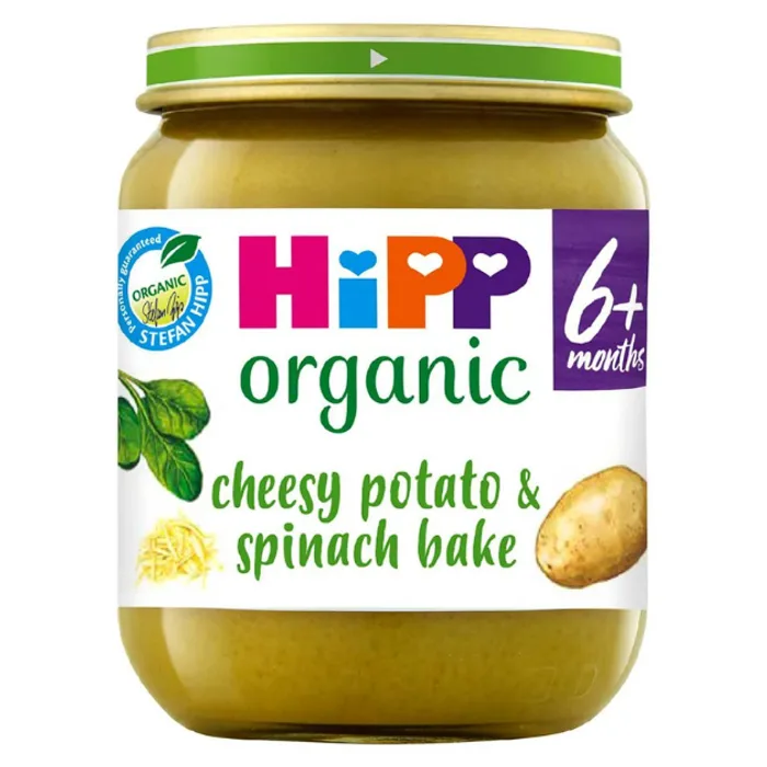 Hipp Organic Cheesy Potato & Spinach Bake Baby Food Jar 6+ Months 125g, H1