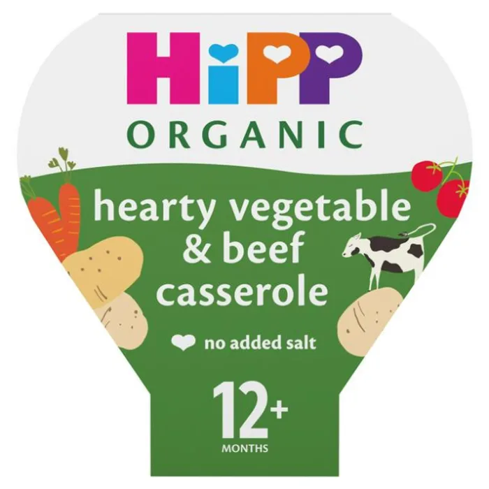 Hipp Organic Hearty Vegetable & Beef Casserole Toddler Tray Meal 1-3 Years 230g, H1