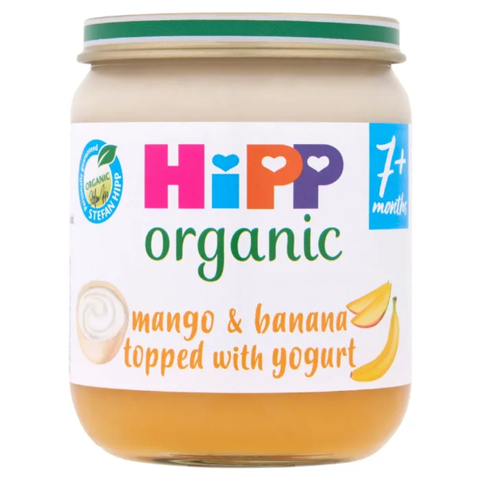 Hipp Organic Mango & Banana Topped With Yogurt Baby Food Jar 7+ Months 160g, H1