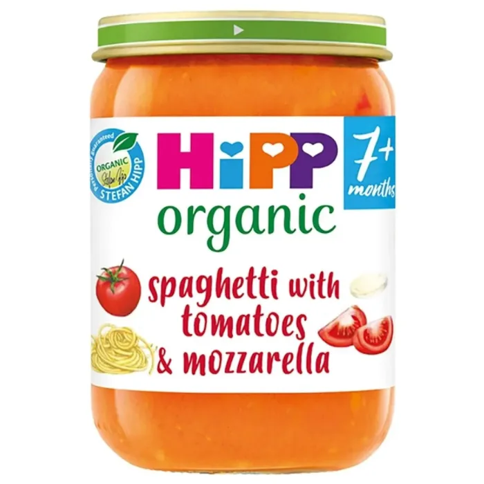 Hipp Organic Spaghetti With Tomatoes & Mozzarella Baby Food Jar 7+ Months 190g, H1
