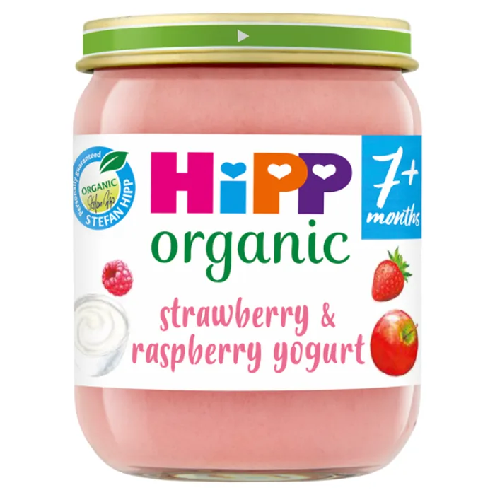 Hipp Organic Strawberry Cereal Topped With Yogurt Baby Food Jar 7+ Months 160g