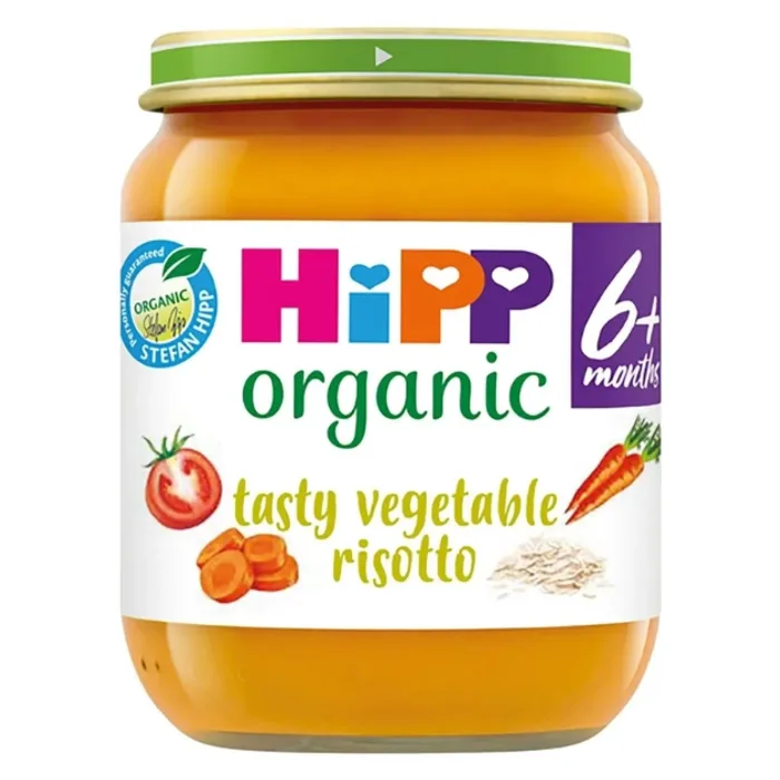 Hipp Organic Tasty Vegetable Risotto Baby Food Jar 6+ Months 125g, H1