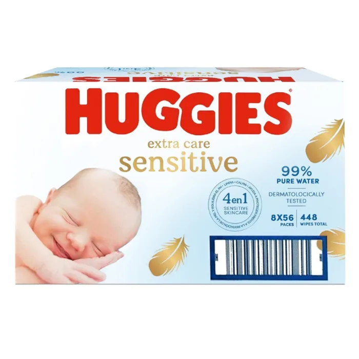 Huggies Pure Extra Sensitive Baby Wipes 56s