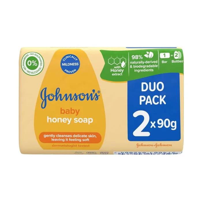 Johnsons Baby Honey Soap 2pk