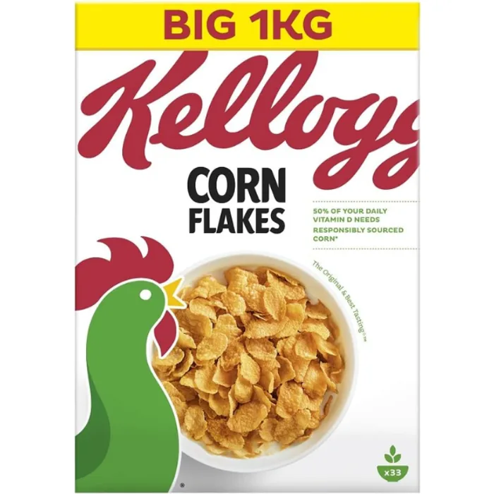 Kellogg's Corn Flakes Breakfast Cereal 1kg