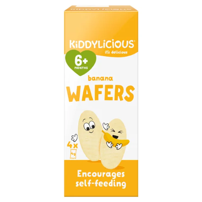 Kiddylicious Banana Wafers 6 Months+ 4pcs 4g