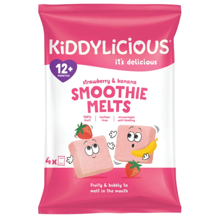 Kiddylicious Strawberry & Banana Smoothie Melts 4pcs 6g