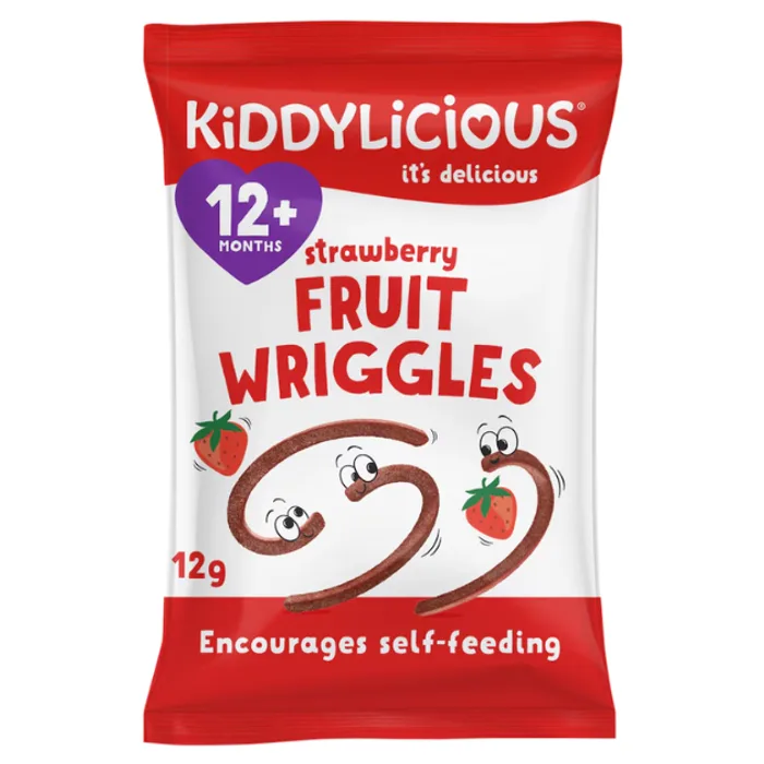 Kiddylicious Strawberry Fruit Wriggles 12g