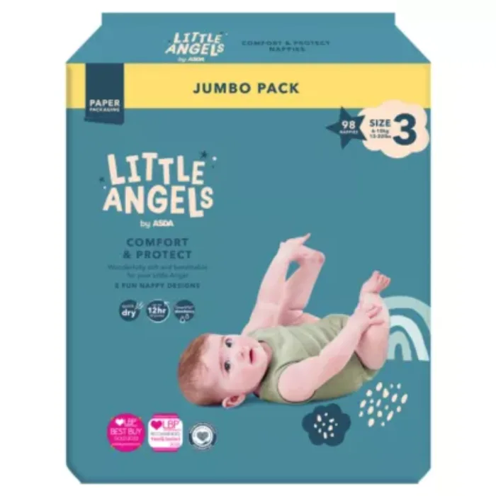 Little Angels Comfort & Protect Size 3 Nappies Jumbo Pack