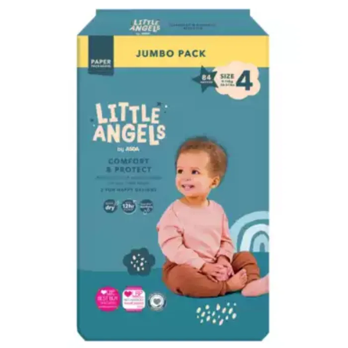Little Angels Comfort & Protect Size 4 Nappies Jumbo Pack