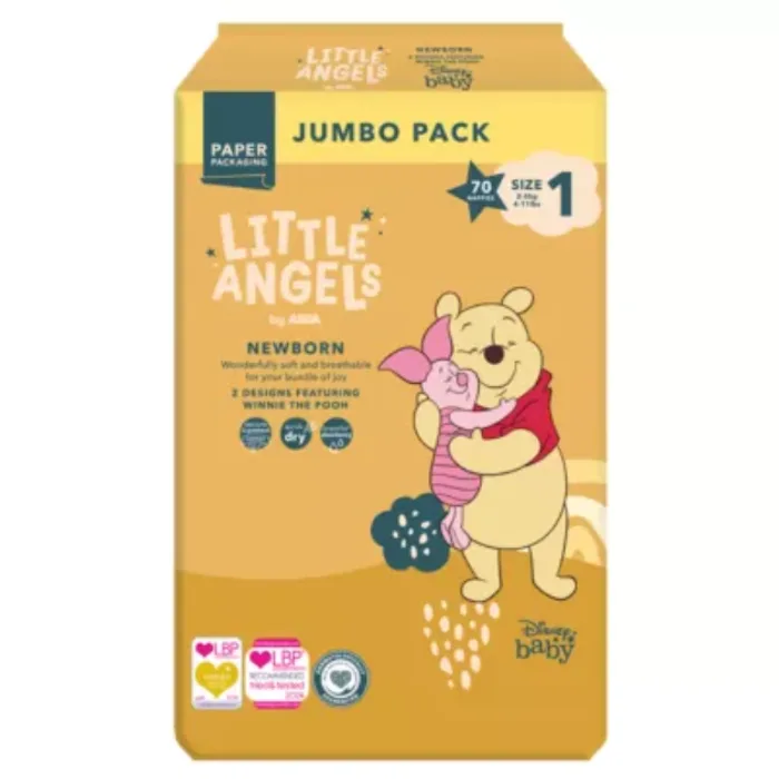 Little Angels Newborn Size 1 Nappies Jumbo Pack