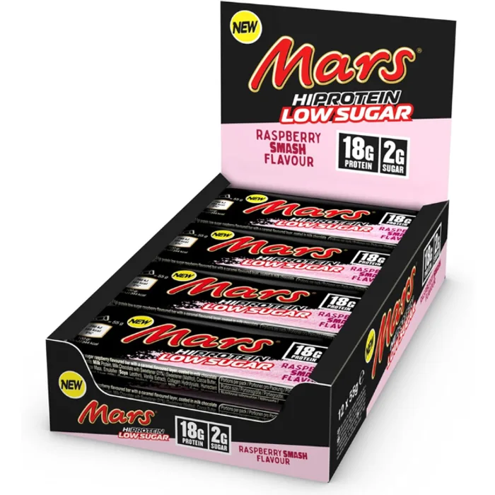 Mars Raspberry Smash Low Sugar 18g Hi Protein Bar 55g