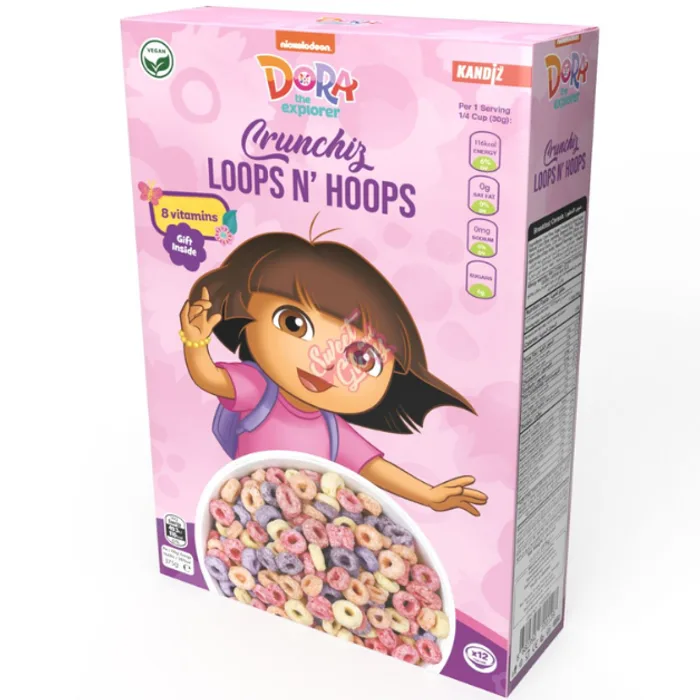 Nickelodeon Dora The Explorer Crunchiz Loops N' Hoops Pop 375g