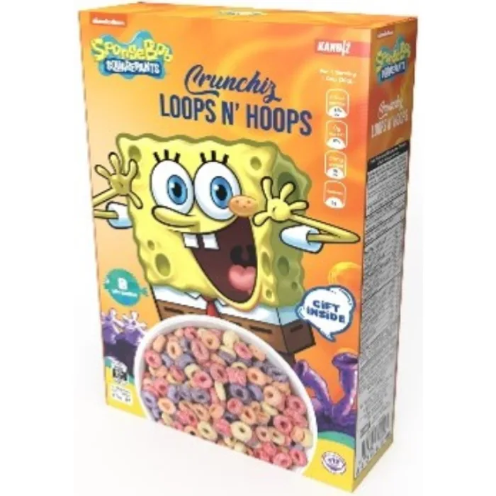 Nickelodeon Spongebob Squarepants Crunchiz Loops N' Hoops Pop 375g