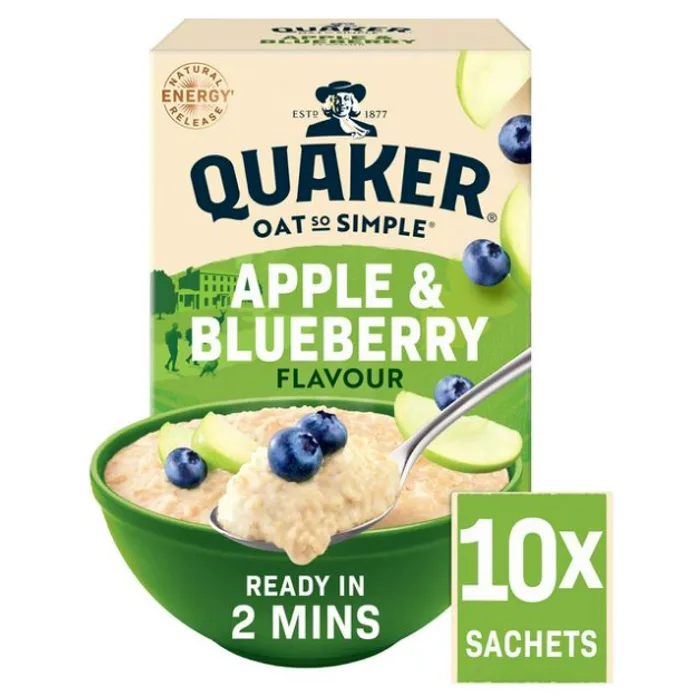 Quaker Oat So Simple Apple & Blueberry Porridge Sachets 36g