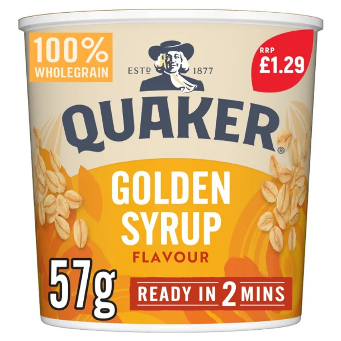 Quaker Oat So Simple Golden Syrup Porridge Pot PMP 1.29 57g