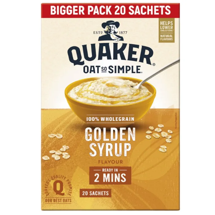Quaker Oat So Simple Golden Syrup Porridge Sachets 36g