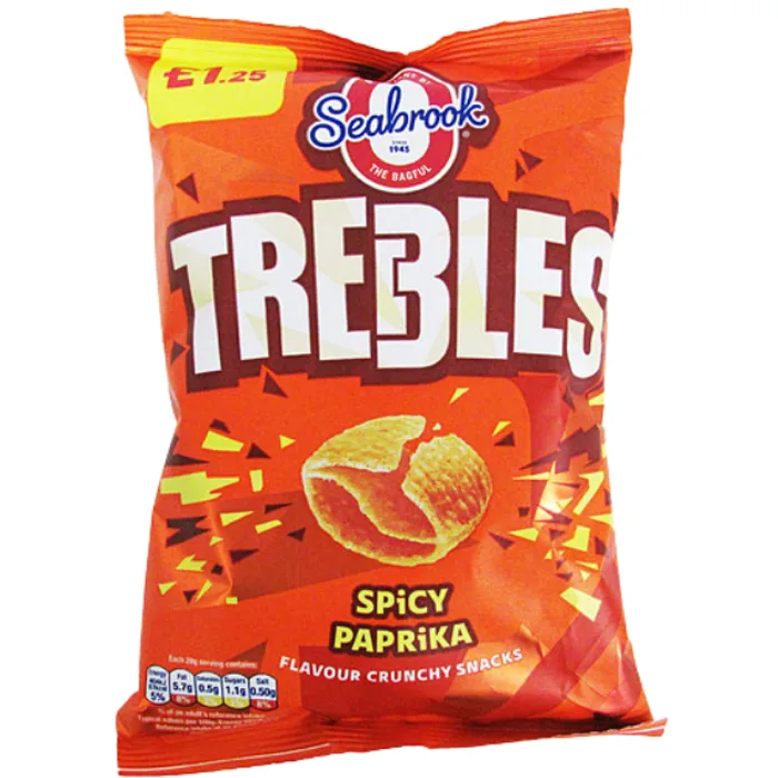 Seabrook Trebles Spicy Paprika PMP 1.25 60g