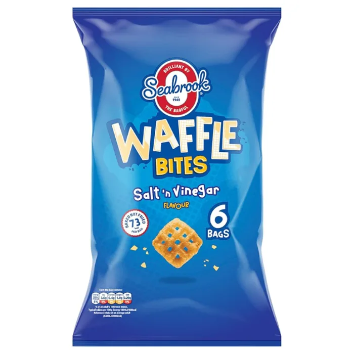 Seabrook Waffle Bites Salt & Vinegar 6s 16g