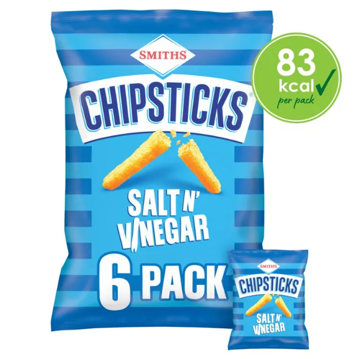 Smiths Chipsticks Salt & Vinegar 6pk