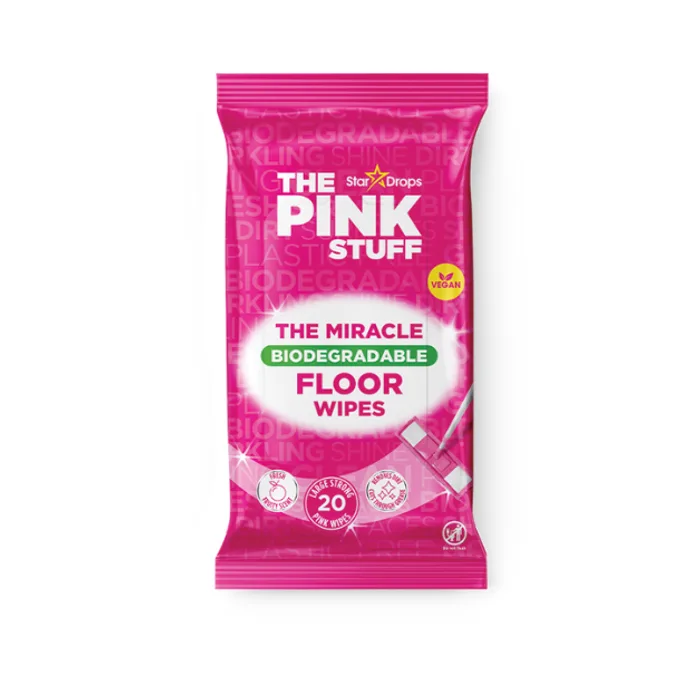 The Pink Stuff Dual BiodeGradable Floor Wipes 20s
