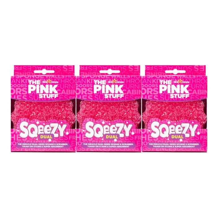 The Pink Stuff Dual Scrubber & SponGe Grey