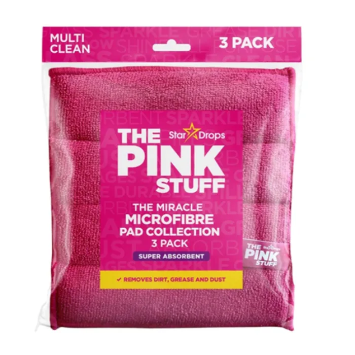 The Pink Stuff Microfibre SponGe 3pk